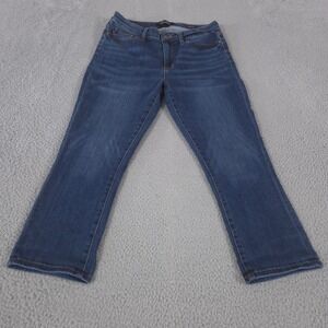 Judy Blue Jeans Women 30 Dark Blue Capri Fit Stretch Denim Cropped Leg Casual